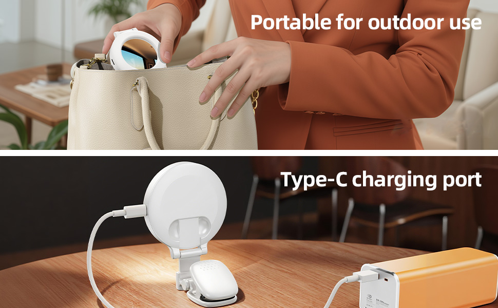 Portable Ring Light for Phone with Mirror