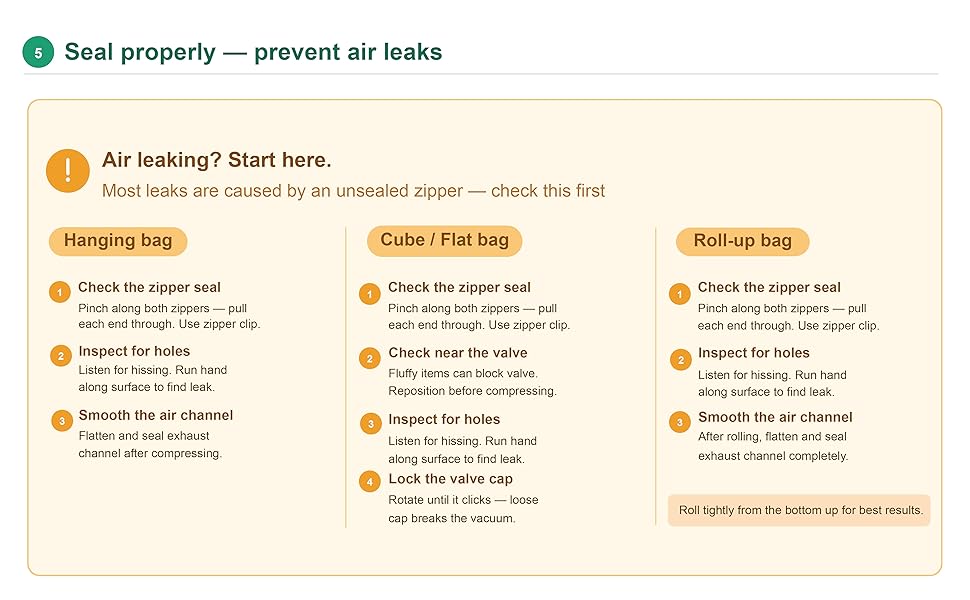 air leaking, check here