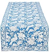 CPC Cotton Table Runner 16x90 Inch Block Printed Long Fall Table Runner for Dining Table, Card Ta...