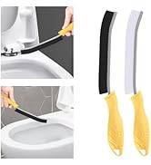 TQRR Toilet Brush, 2 Pcs Bathroom Cleaning Brush, Toilet Scrubber, Deep Toilet Bowl Brush with Ha...