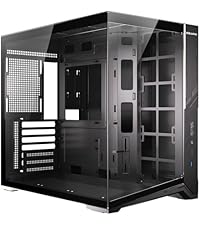 ESGAMING M-ATX Mini Tower PC Case 360MM RAD Support, 8° Slanted Base, 270° Full View Tempered Glass ...
