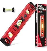 KATA Torpedo Level Magnetic TooL - 9 Inch Small Leveler Tools with Ruler 45/90/180 Degree Vials -...