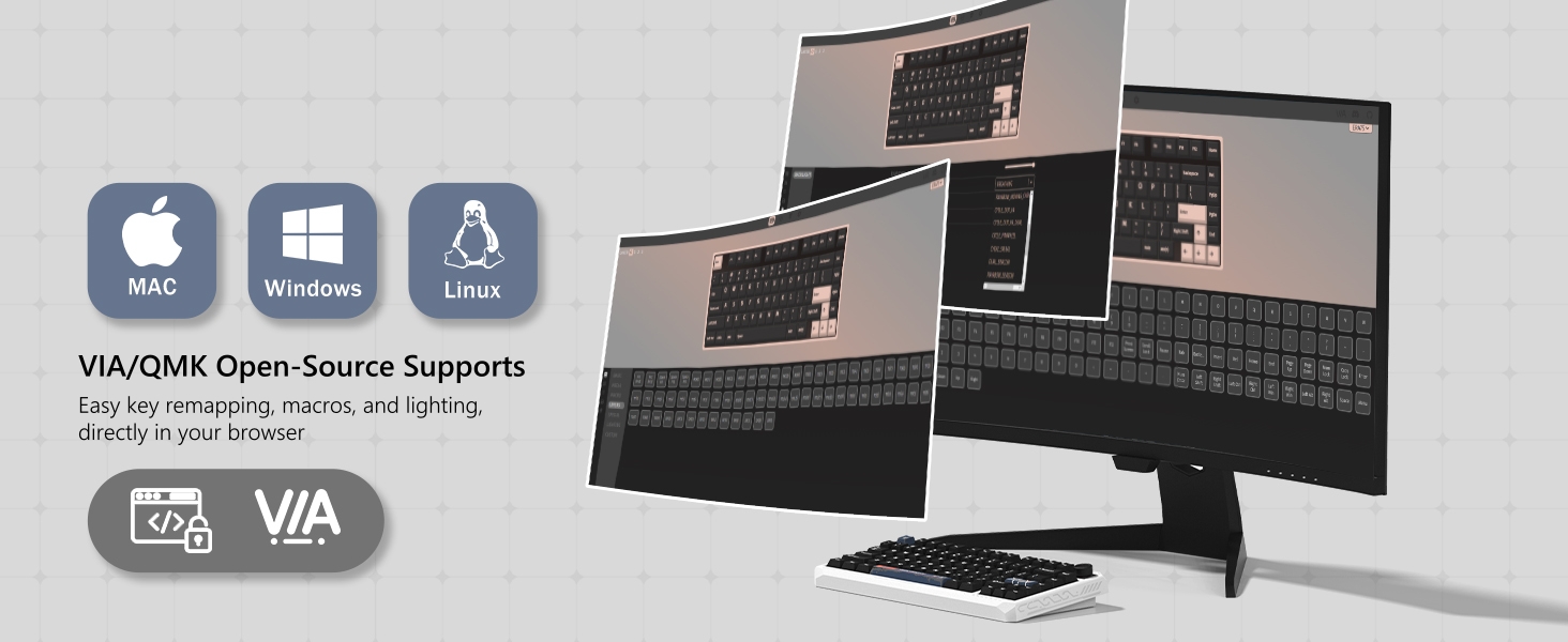 75% Wireless Keyboard with Knob Full Aluminum, VIA/QMK Custom Mechanical Keyboard