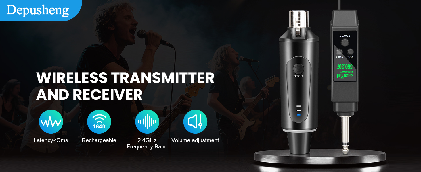 Wireless Microphone Transmitter Receiver XLR Microphone Wireless System