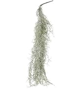 BESTOYARD 36-Inch Artificial Hanging Vine Moss, Large Spanish Moss, Fake Green Planters, Decorati...