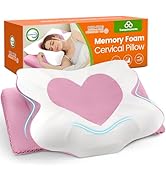 TranquilMoments Cervical Neck Pillow for Sleeping, Memory Foam Side Sleeper Pillow, Ergonomic Pil...