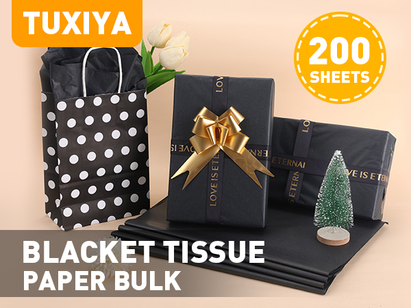 black tissue paper