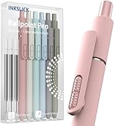 InkSlick 9 Pack Black Ballpoint Pens - 1.0mm Medium Point Smooth Writing Black Ink Ball Point Pen...