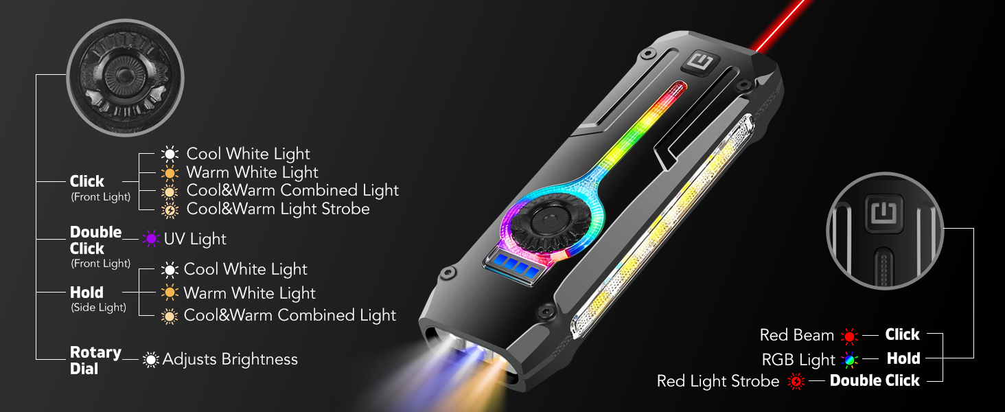 rechargeable edc flashlight