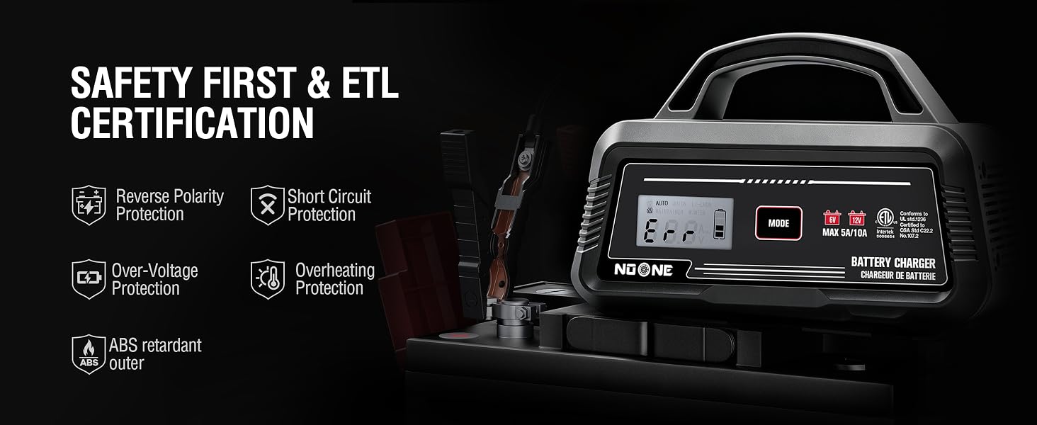 5A/10A Smart Battery Charger and Maintainer