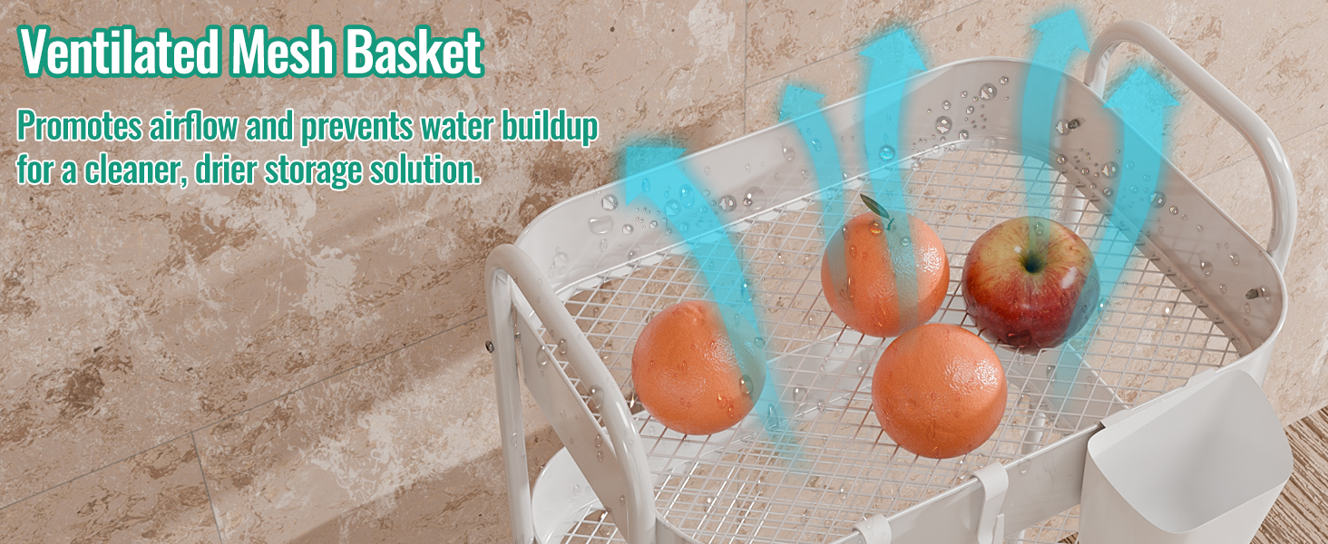 4-Tier Metal Rolling Cart