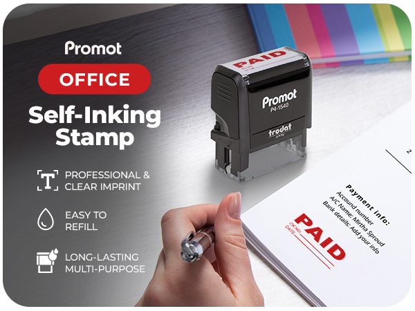 office self inking stamp custom personalized business company rubber automatic