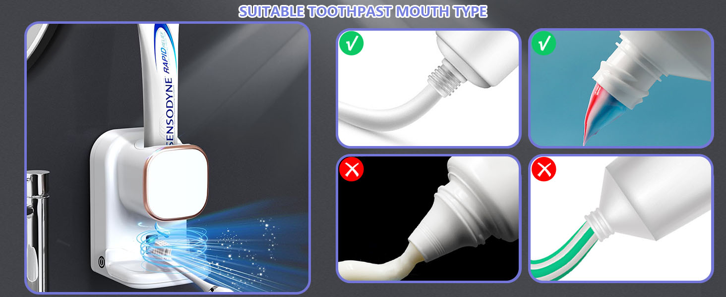 Wall Mounted Electric Toothpaste Dispenser for Kids and Adults