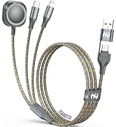 Multi Charging Cable for Apple Watch Charger 6FT, 3 in 1 Charging Cable USB A/C to Lightning Type...