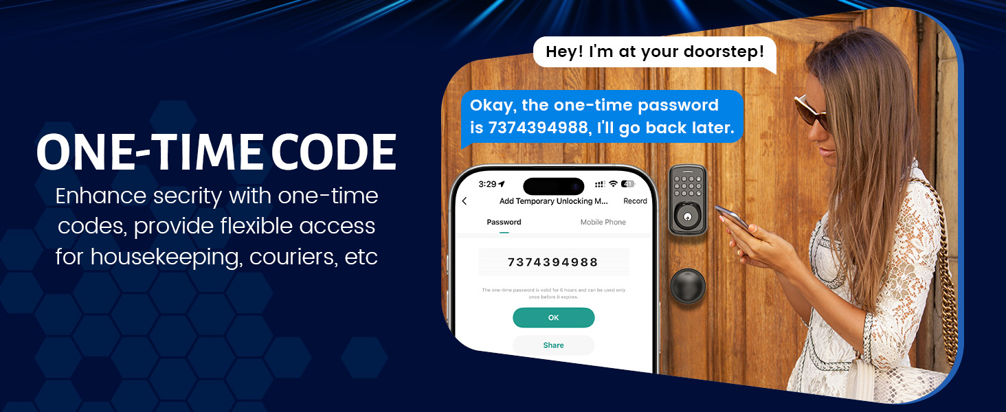 keypad door lock with handle