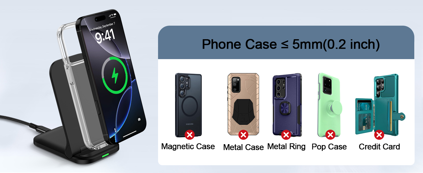 15w wireless charger fast charging for samsung s25 ultra s24 fe