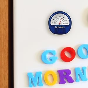 lacrosse, la crosse, thermometer, dial, analog, temperature, 104-106, Fahrenheit, Celsius, magnetic