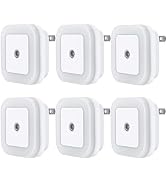 Uigos LED Night Light Lamp with Smart Sensor Dusk to Dawn Sensor, Daylight White, 0.5W Plug-in, 6...