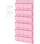 Pink Shoe Organizer Over the Door for Girls Women Kids Room,Hanging Shoe Rack Organizer for Close...