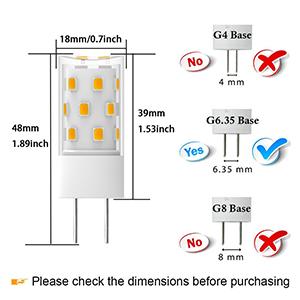 G6.35 GY6.35 Bi-Pin Base LED Bulb