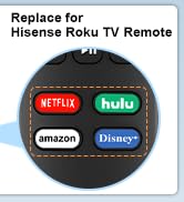 Pack of 2 Remote for Hisense Roku Remote-shortcuts