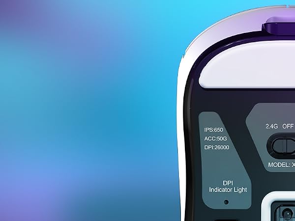 BT/2.4G Wireless/Wired Gaming Mouse, 6 Adjustable DPI up to 26000, 200 Hrs Battery Win11/Xbox/PS/Mac