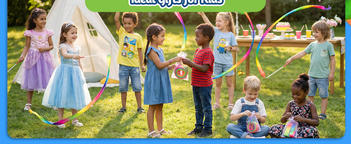 20 Pack Ribbon Dancing Wands for Kids