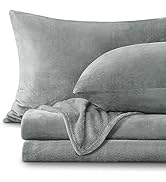 BEDELITE Fleece Sheets Queen Size Bed Set, Super Soft and Warm Fuzzy Plush Queen Sheet Set 4 Piec...