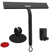 Anjinwiper Shower Squeegee for Glass Doors with Adhesive Hook, All-Purpose Squeegee for Shower Gl...