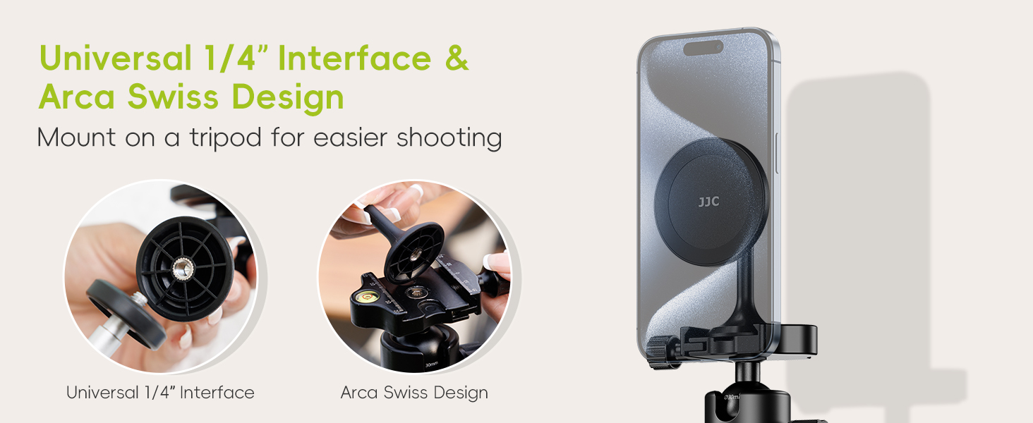 Magnetic phone tripod mount