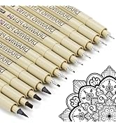 Drawing Pens Micro Fineliner Art Pens: 12 Black Fine Line Markers Art Supplies Adults Artist Sket...