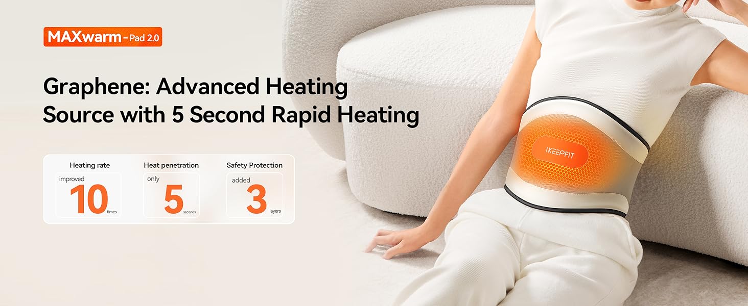 Cordless Heating Pad for Back Pain Relief