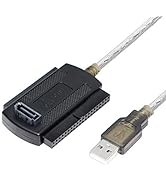 SinLoon USB to SATA IDE Converter Cable Adapter USB 2.0 to 2.5/3.5/5.25in IDE and SATA Adapter Ca...