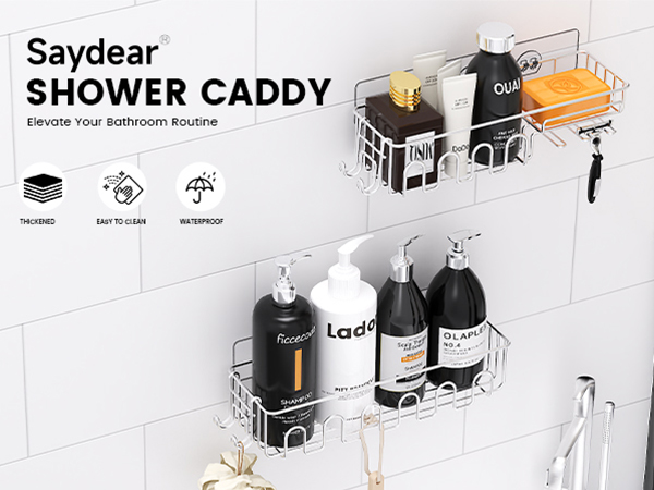 adhesive shower caddy