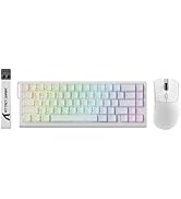 ATTACK SHARK X68 HE Wired Rapid Trigger Mechanical Gaming Keyboard and R1 Mouse with Adjustable A...