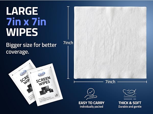 Large sized wipe