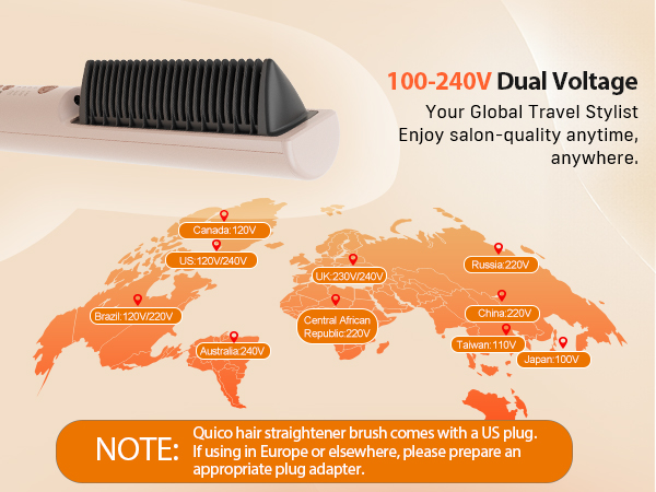 hair straightener brush