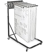 Adir Mobile Blueprint Holder - Vertical Architectural Plan Storage &amp; Poster Display Rack, Hanging...