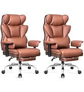 BESTFAIR Big and Tall Office Chair - 400 LBS Capacity Executive Chair with High Back &amp; Footrest, ...