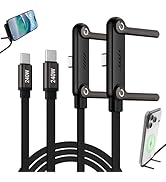 Konstreet 2-in-1 Invisible Stand Fast Charging Cable 240W Type-C Braided Fast Charging Cable Buil...