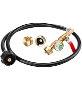 WADEO Propane Refill Adapter Hose with Gauge, 4FT/48'' Propane Tank Refill Adapter Extension Hose...