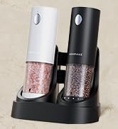 Salt and Pepper Grinders with Charging Base