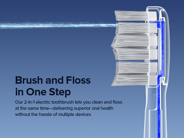 electric toothbrush with water flosser