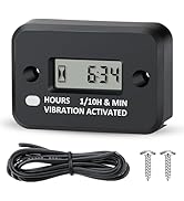 Linkstyle Vibration Hour Meter, Waterproof Hourmeter for Gas Engine Lawn Mower Motorcycle Snowmob...