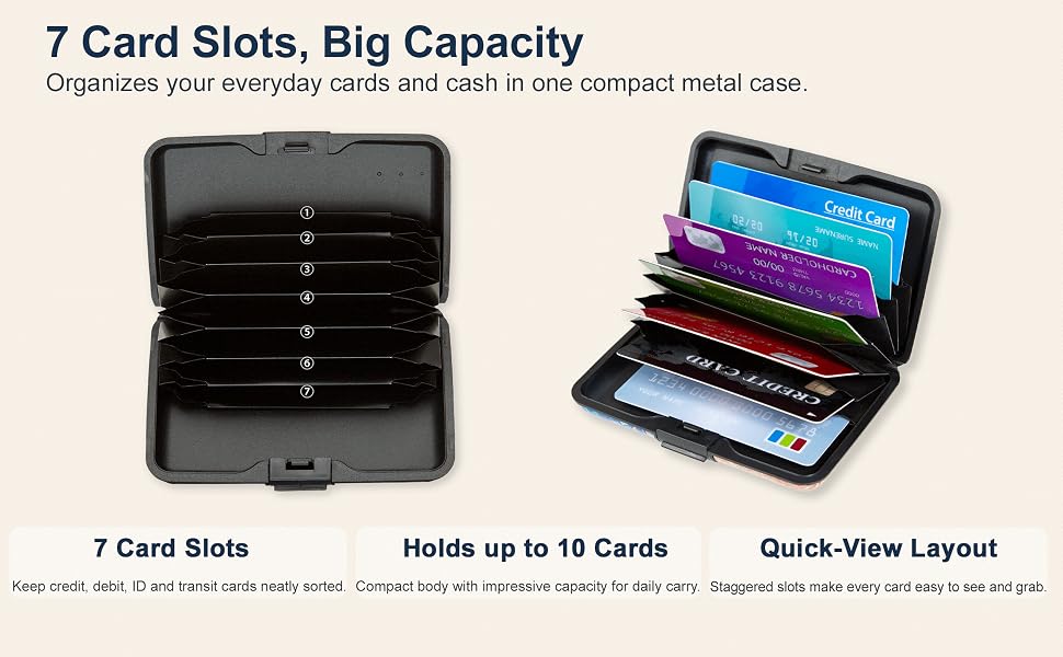 7 Card Slots, Big Capacity