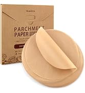 200Pcs Parchment Paper Rounds, 12 Inch Baking Parchment Circles, Precut Baking Sheets Round, Burg...