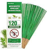 NomoBuzz Mosquito Repellent Incense Sticks 120 Count - DEET-Free Plant-Based with Citronella &amp; Ro...