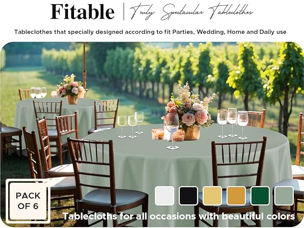 sage green table cloth