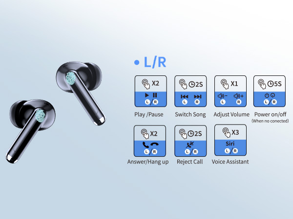Smart Touch Bluetooth Headphones
