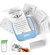 Mini Sticker Printer - S1 Portable Sticker Maker Machine with 1 Roll Sticker Paper, Bluetooth Pri...